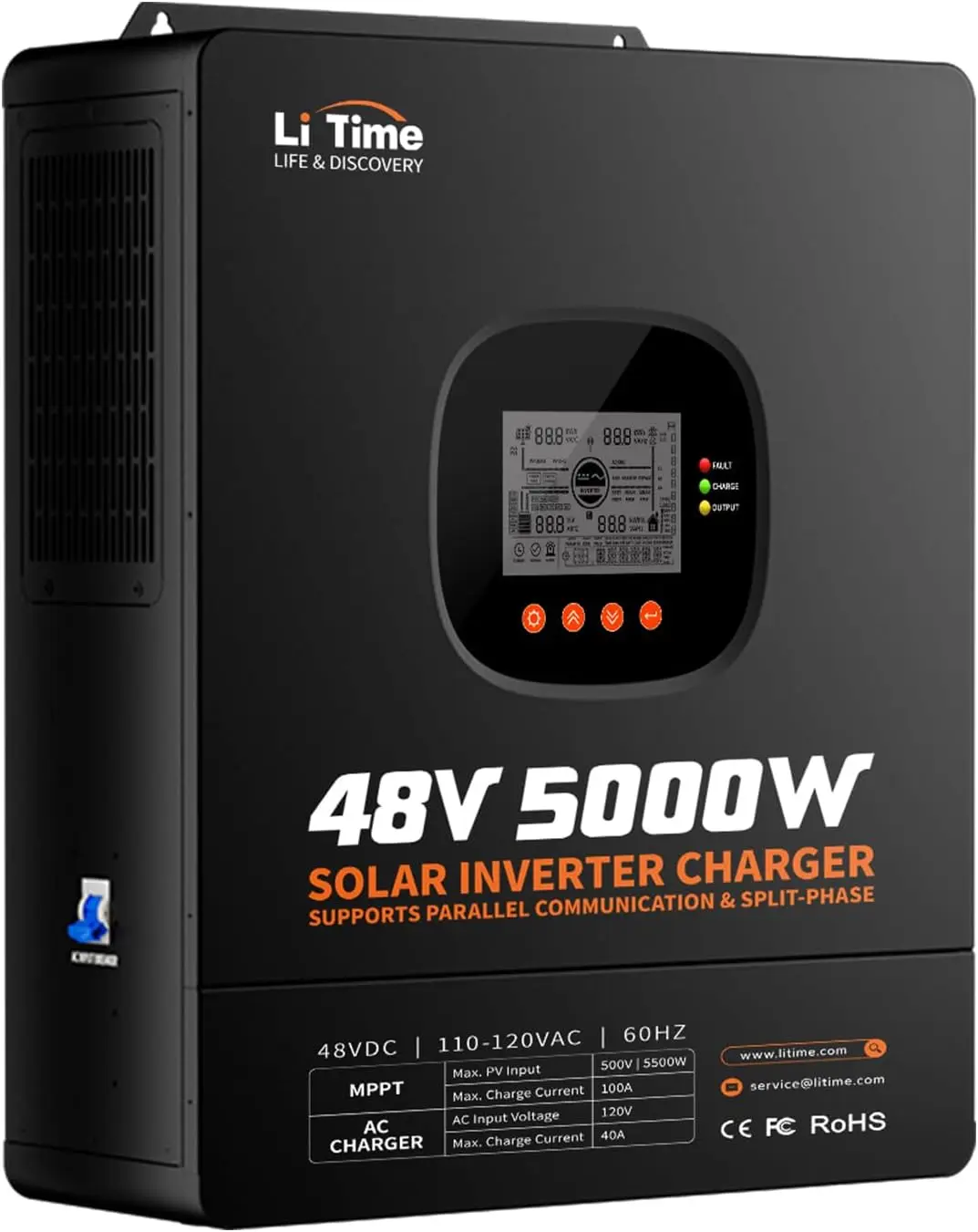 LiTime 5000W Reiner Sinus-Wech – Parallel Solar Inverter 48V 5000W Mppt Bewertung und Preis