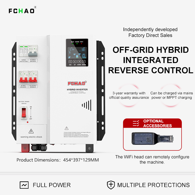 Fchao Solar-Hybrid-Wechselrich – Hybrid Solar Inverter 5.5Kw Mppt 48V Bewertung und Preis