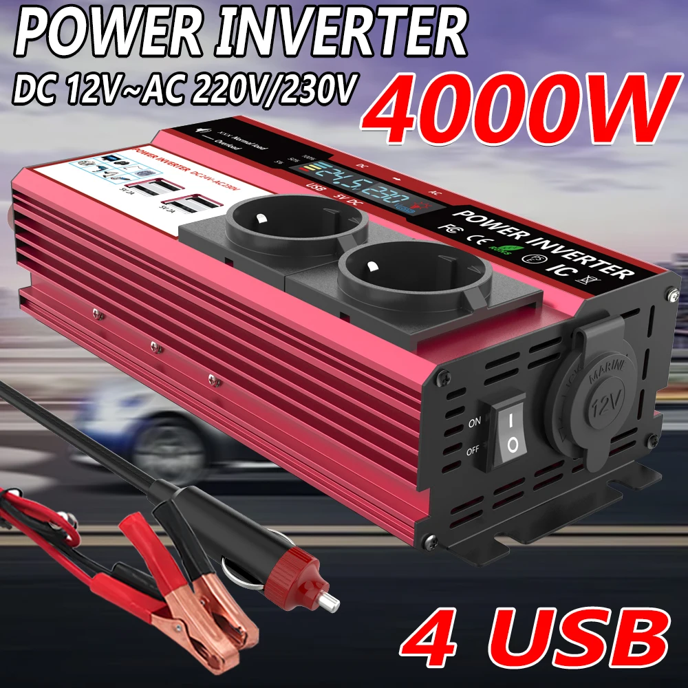 12V auf 220V 4000W Spitzenleis – Power Inverter 12V 220V 4000W Continuous Bewertung und Preis